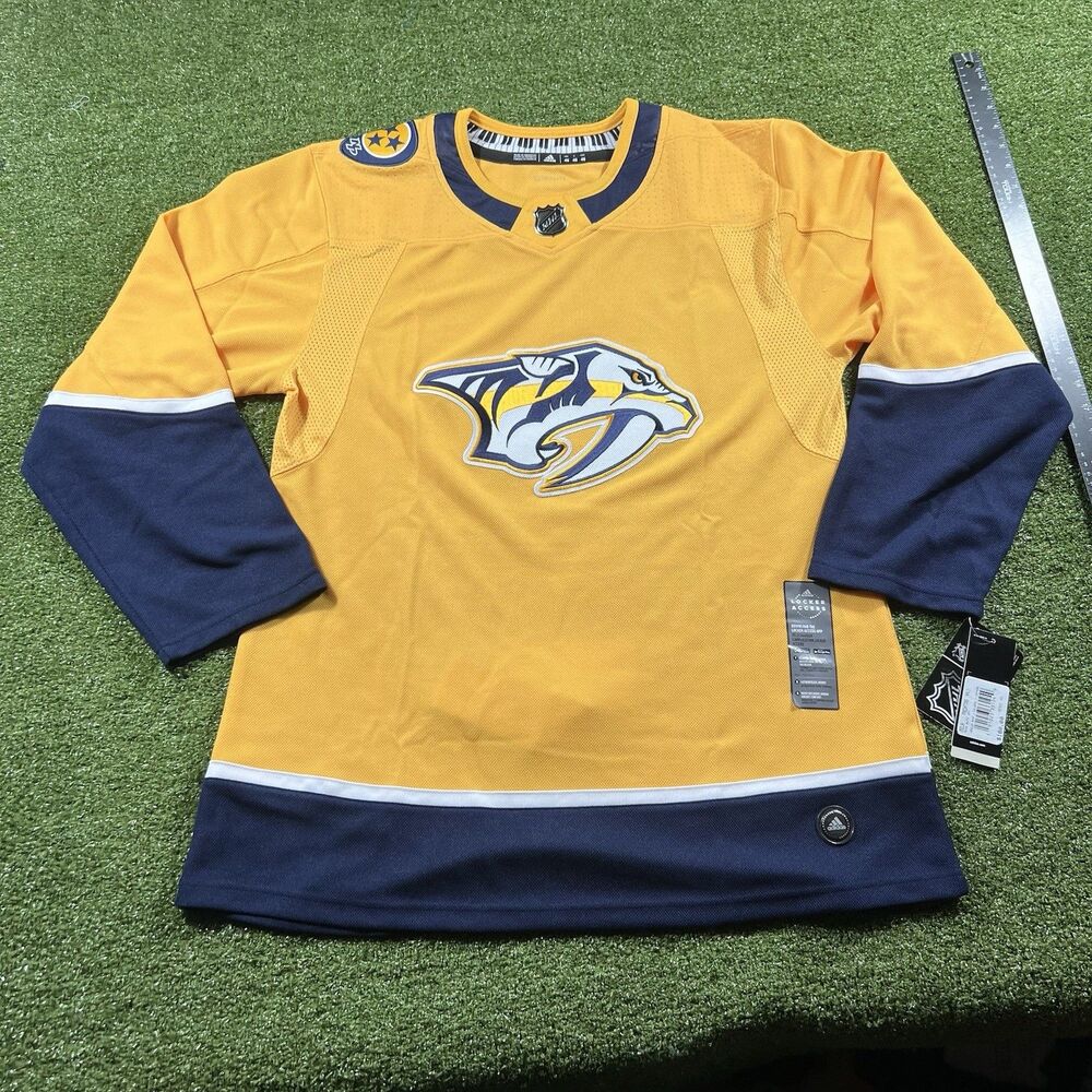 Nashville Predators Jersey Mens 46 Navy NHL Hockey Adidas Climalite Home NWT
